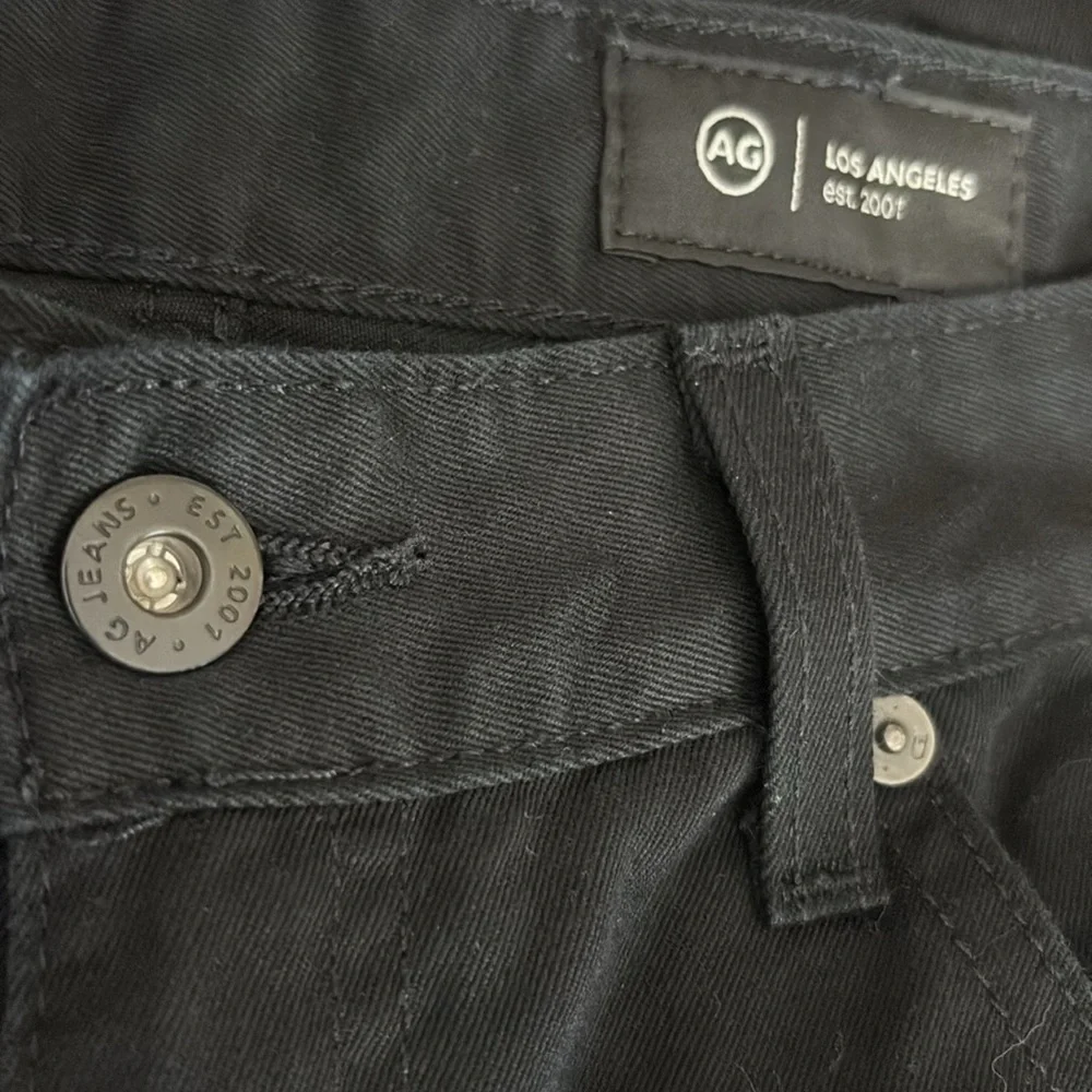 AG Saige Wide Leg Crop Cotton Jeans in Midnight High Rise Fit - Size 27 - Picture 3 of 7